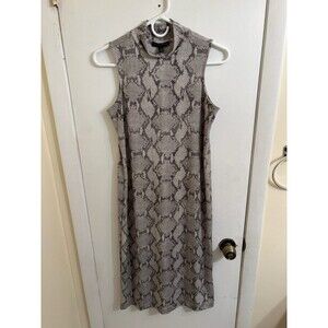Women's Banana Republic Snakeskin Pattern Sleeveless Dress XS Gray